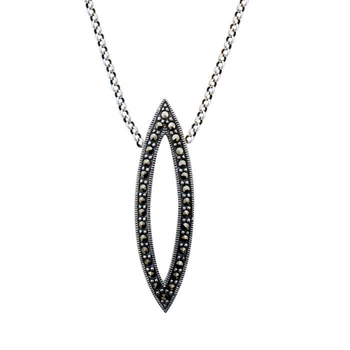 Silver Shine 92.5 Sterling Silver Druzy Shape Necklace for Women & Girls